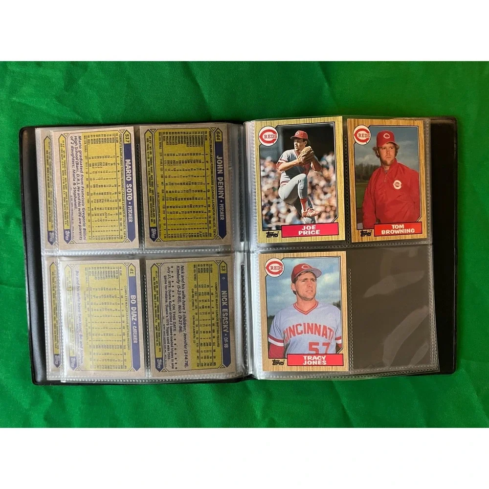 Cincinnati Reds 1987 Team Set with‎ 40 card collector album.